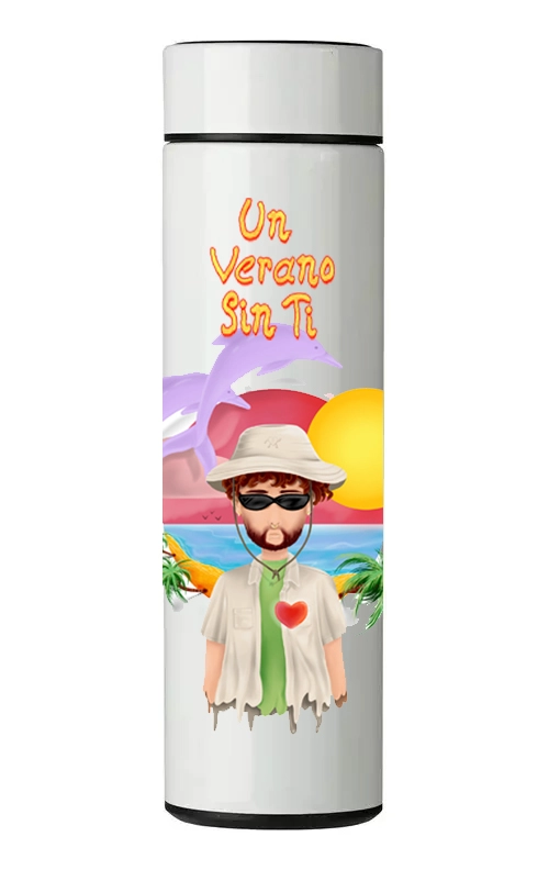 TERMO DIGITAL CON TERMOMETRO - BAD BUNNY - 450 ML - 1