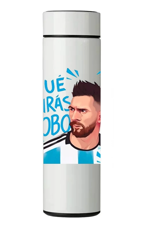 TERMO DIGITAL CON TERMOMETRO - MESSI - 450 ML - 1
