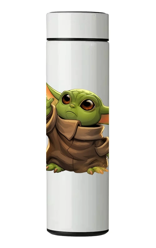 TERMO DIGITAL CON TERMOMETRO - BABY YODA - 450 ML - 1