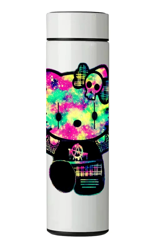 TERMO DIGITAL CON TERMOMETRO - KITTY PUNK - 450 ML - 1