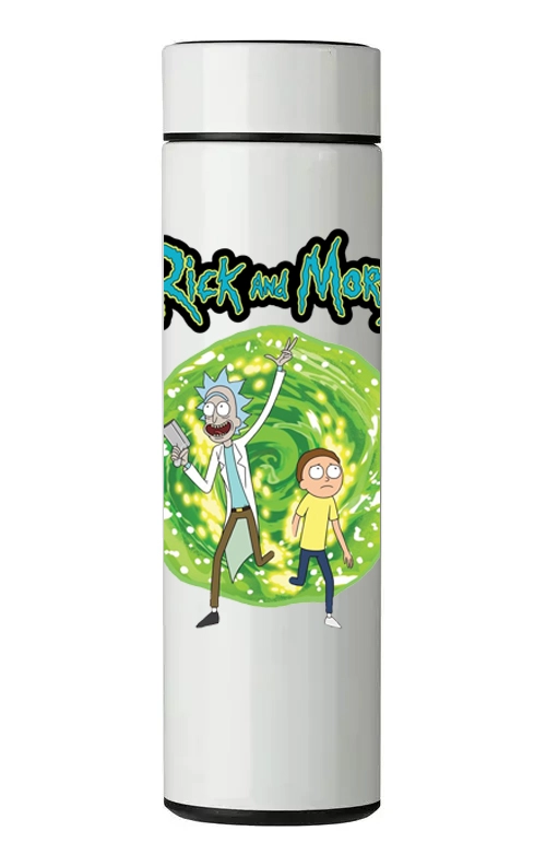 TERMO DIGITAL CON TERMOMETRO - RICK AND MORTY - 450 ML - 1