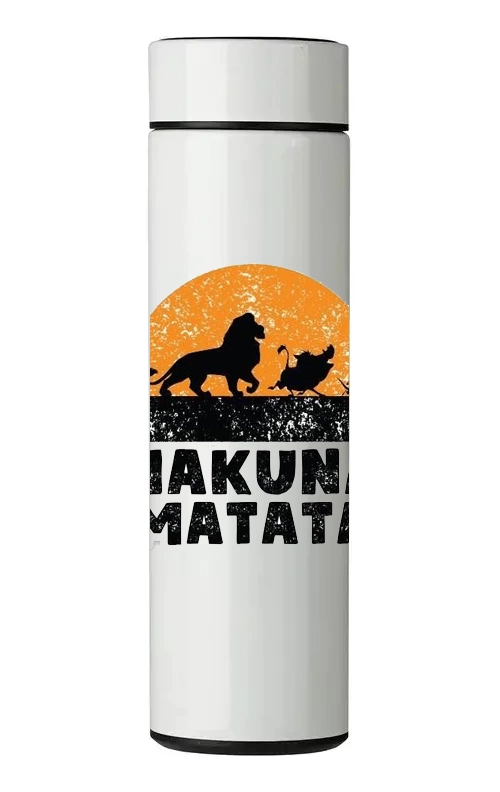 TERMO DIGITAL CON TERMOMETRO - HAKUNA MATATA - 450 ML - 1
