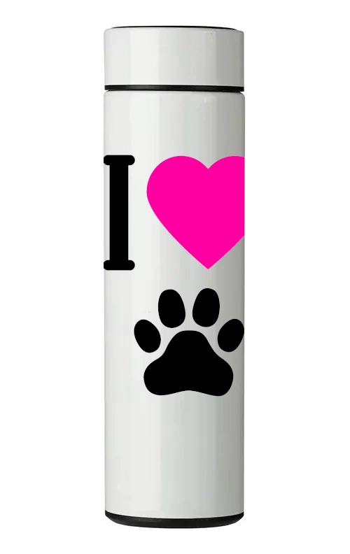 TERMO DIGITAL CON TERMOMETRO - YO AMO PERRO - 450 ML - 1