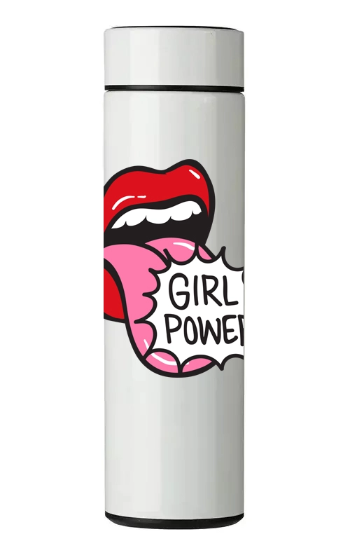 TERMO DIGITAL CON TERMOMETRO - GIRL POWER - 450 ML - 1