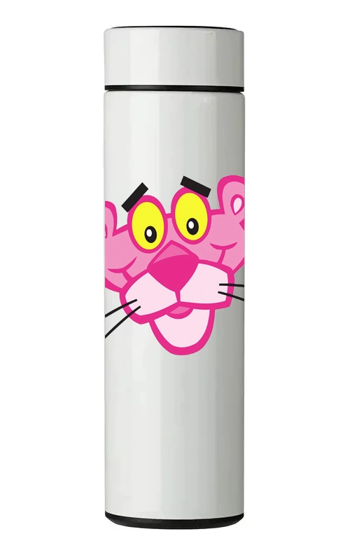 TERMO DIGITAL CON TERMOMETRO - PANTERA ROSA - 450 ML - 1