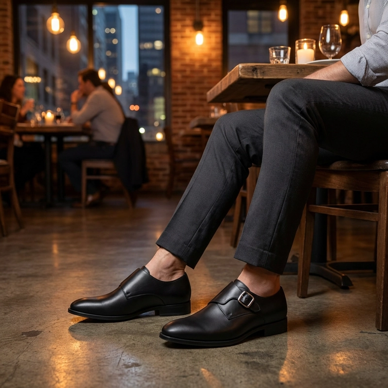 ZAPATO DE VESTIR NEGRO HOMBRE CON HEBILLA 7420 - 3