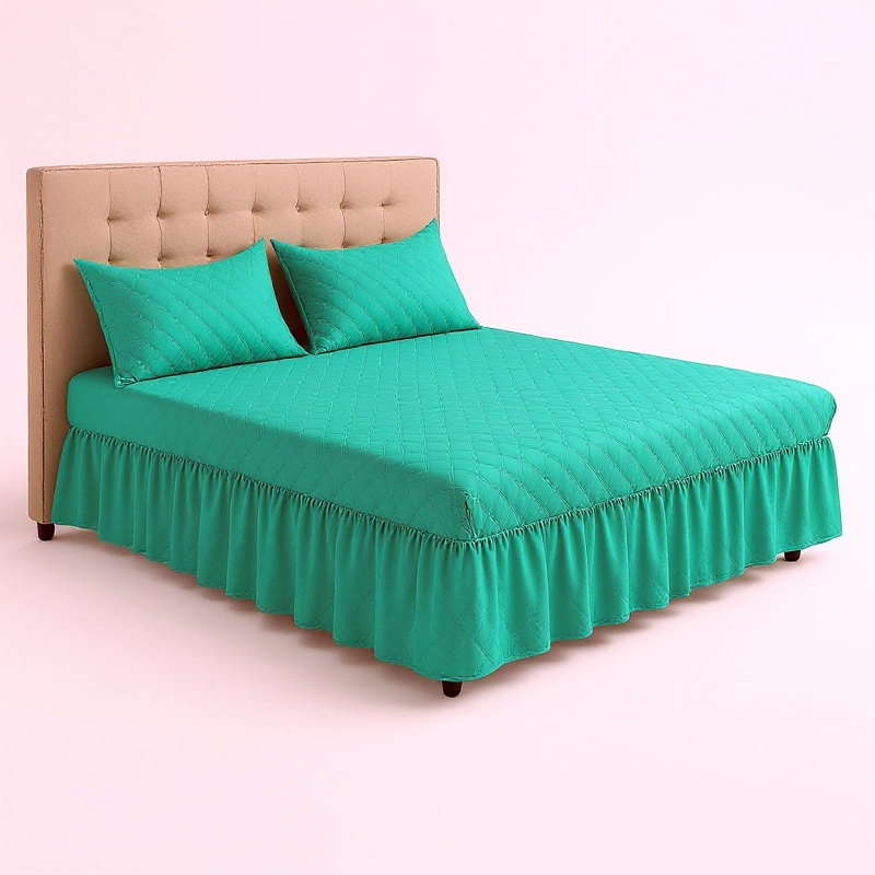 FALDON TURQUESA 2.5 PLAZAS DOBLE CON FUNDAS - 2
