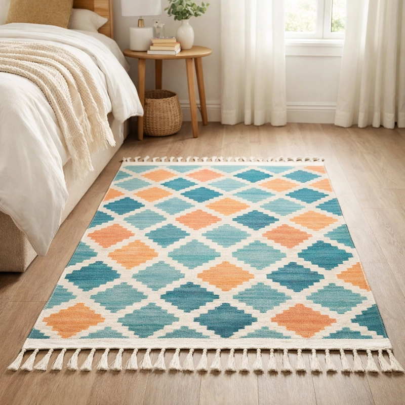 BAJADA DE CAMA 60X90CM LINO DURADERO ELEGANTE 731 - 1