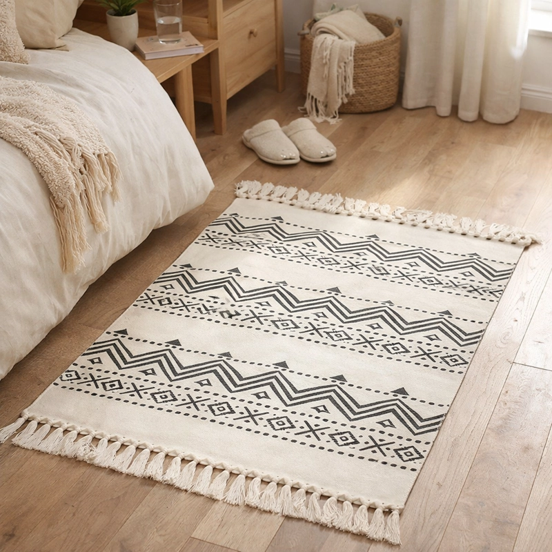 BAJADA DE CAMA LINO DISEÑO E TNICO RESISTENTE 60X130 744 - 1