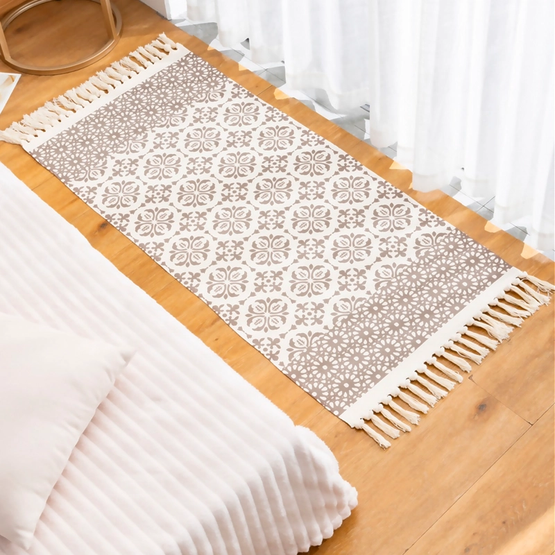 ALFOMBRA CLASICA 60X130CM DE LINO PARA CAMA 746 - 1