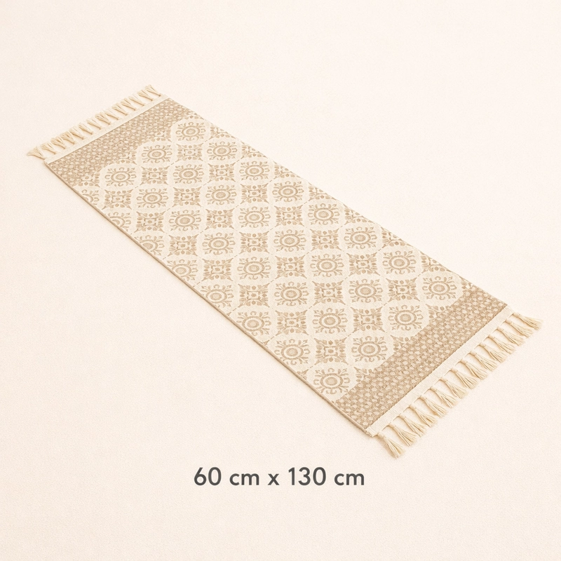 ALFOMBRA CLASICA 60X130CM DE LINO PARA CAMA 746 - 3