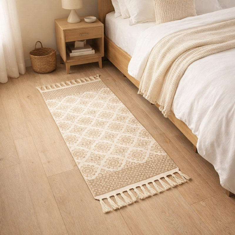 ALFOMBRA PIE DE CAMA LINO DISEÑO CLASICO 60X130 746 - 1