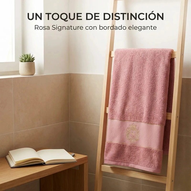 TOALLA DE BAÑO SIGNATURE ROSA VIEJO | ALGODON PREMIUM HOTEL - 4