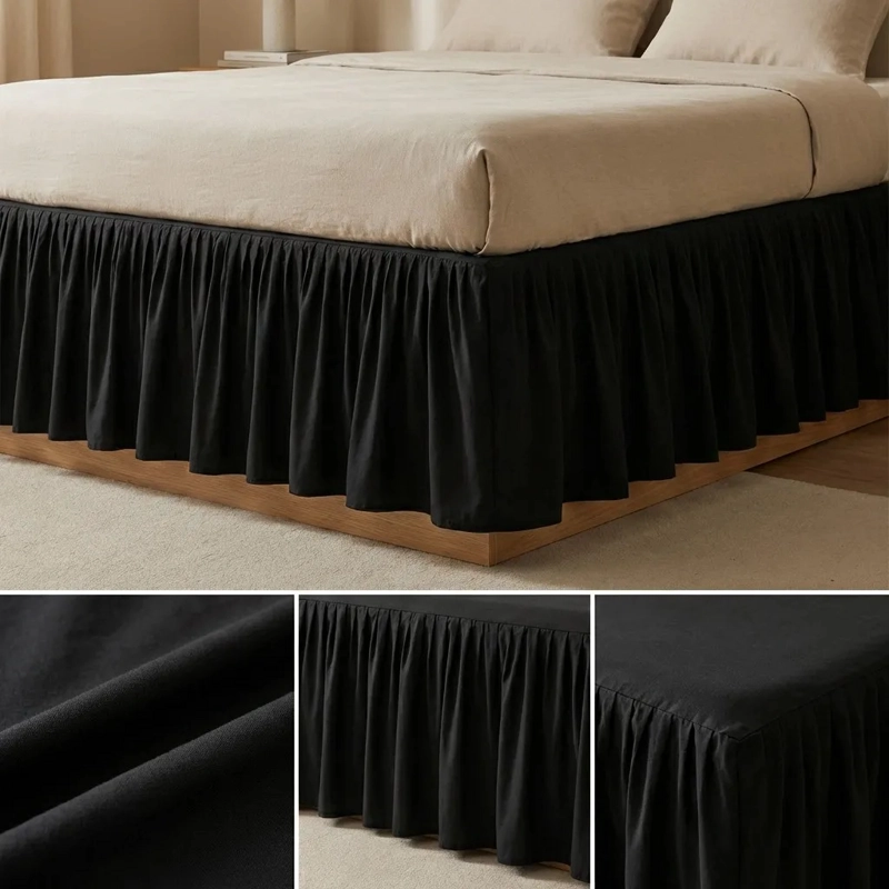 FALDON DE CAMA PREMIUN 2 PLAZAS (QUEEN) NEGRO - 2