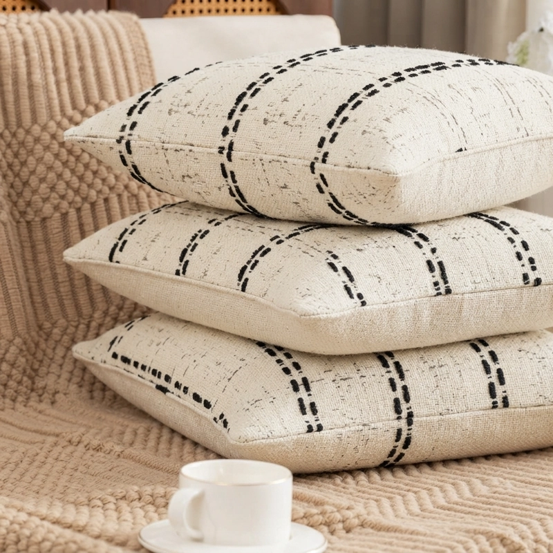 FUNDAS DECORATIVA PARA COJIN ESTILO ETNICO BLANCO PACK 3 805 PARA HOGAR - 7