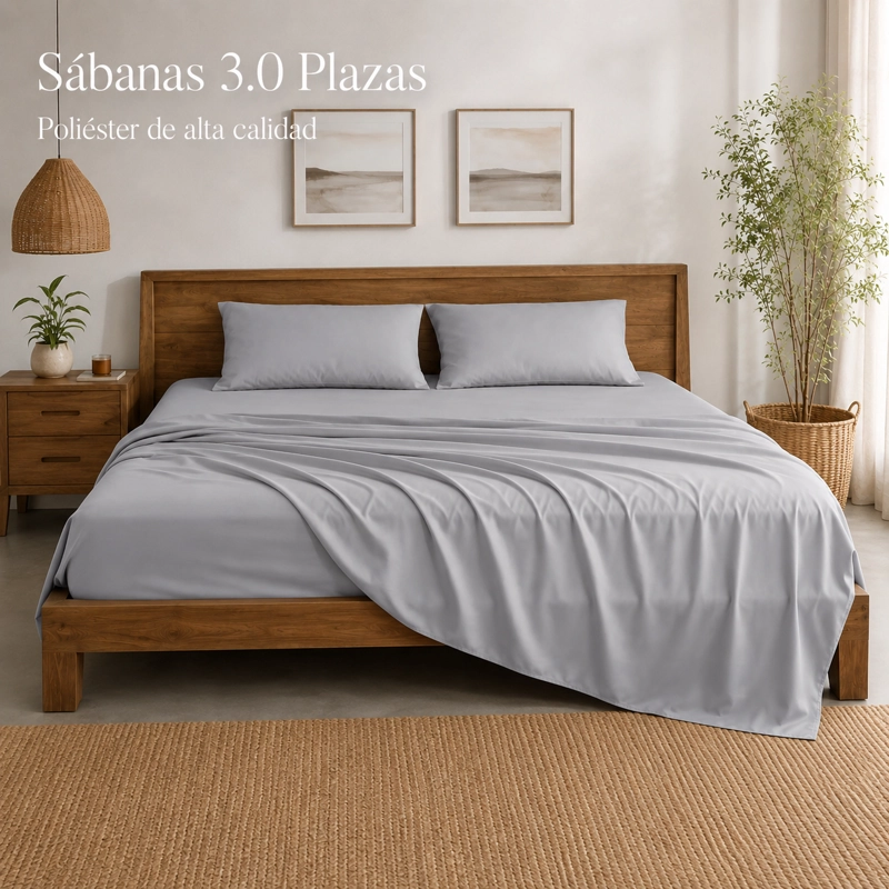 SABANAS 3.0 PLAZAS POLIALGODON ALTA CALIDAD 804 DISEÑO MODERNO - 7