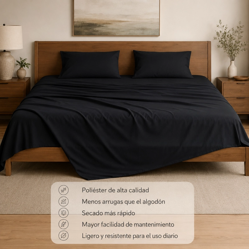 SABANAS 3.0 PLAZAS POLIALGODON ALTA CALIDAD - 4