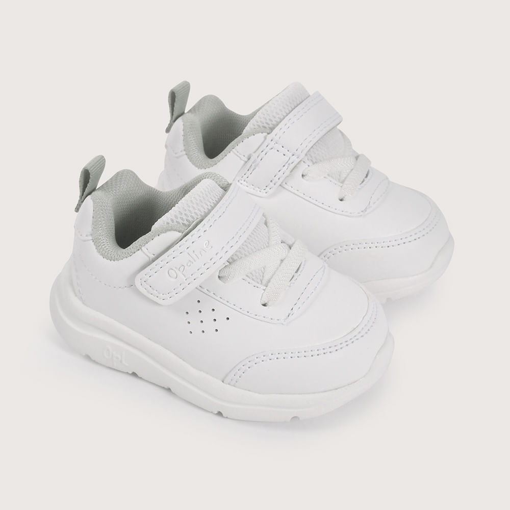 ZAPATILLA PRIMEROS PASOS DEPORTIVA BLANCA DE NIÑO OPALINE - 1