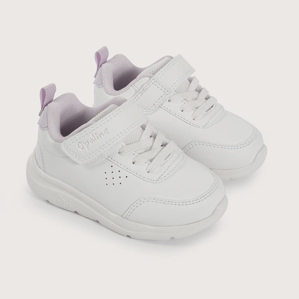 ZAPATILLA DEPORTIVA BLANCA DE NIÑA OPALINE - 1