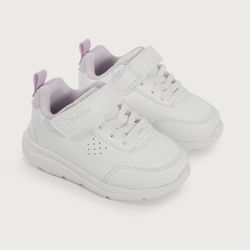 ZAPATILLA DEPORTIVA BLANCA DE NIÑA OPALINE - 1
