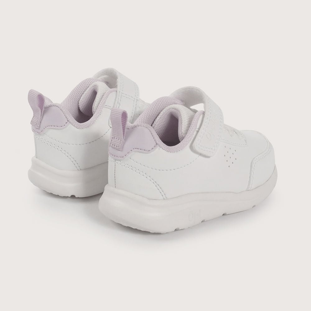 ZAPATILLA DEPORTIVA BLANCA DE NIÑA OPALINE - 5