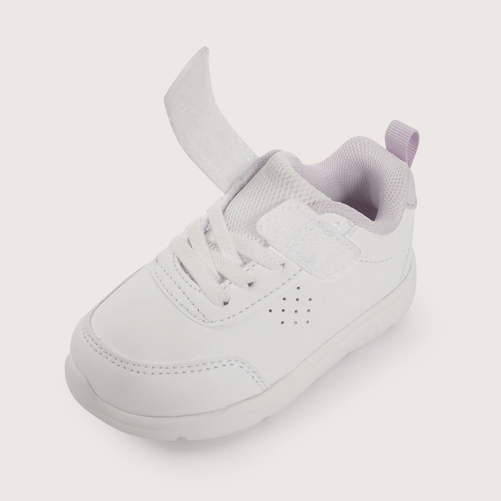 ZAPATILLA DEPORTIVA BLANCA DE NIÑA OPALINE - 6