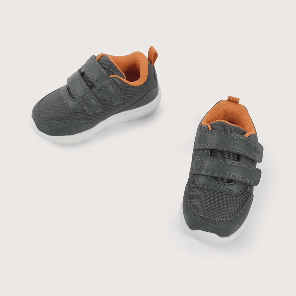ZAPATILLA DEPORTIVA GRIS DE NIÑO OPALINE - 4