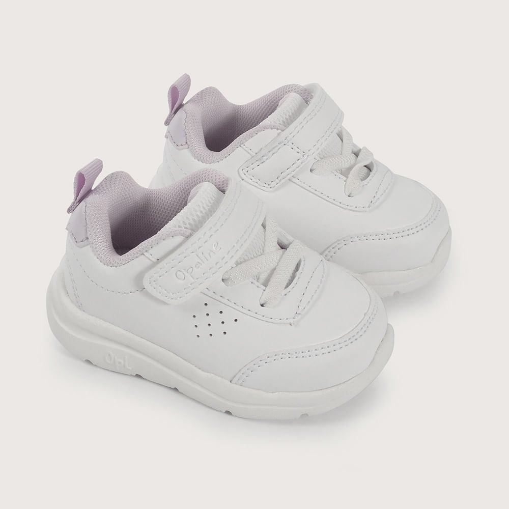 ZAPATILLA PRIMEROS PASOS DEPORTIVA BLANCA DE NIÑA OPALINE - 1