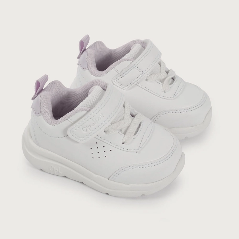 ZAPATILLA PRIMEROS PASOS DEPORTIVA BLANCA DE NIÑA OPALINE - 1
