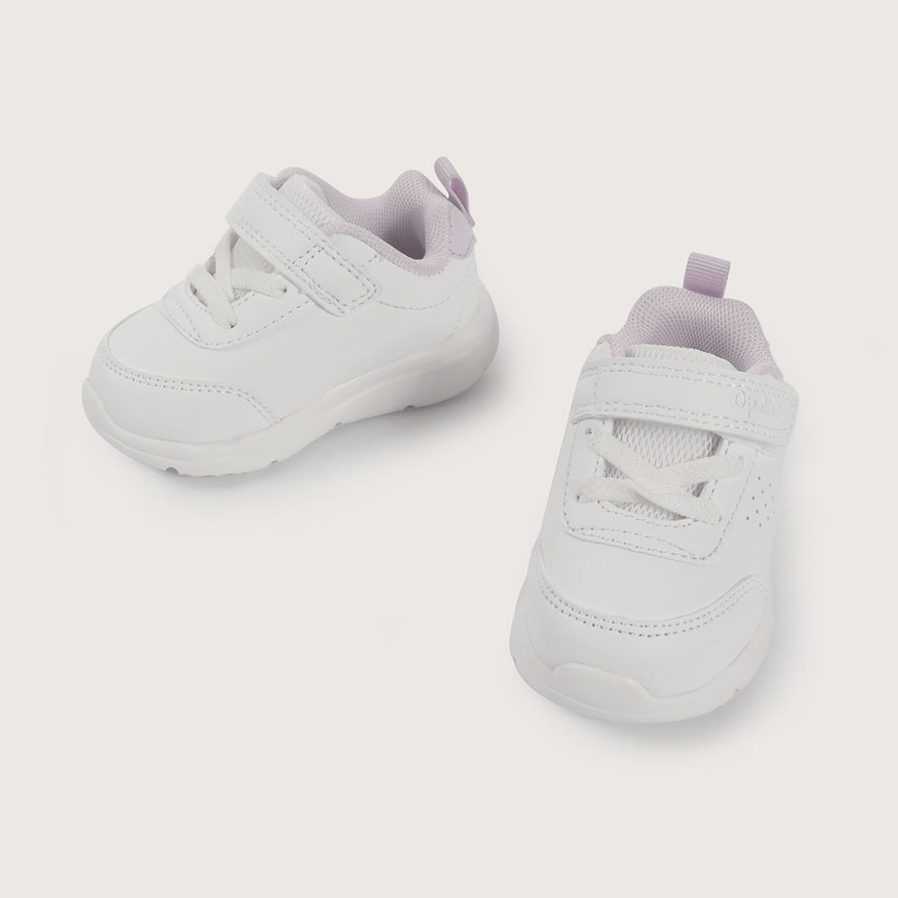 ZAPATILLA PRIMEROS PASOS DEPORTIVA BLANCA DE NIÑA OPALINE - 4