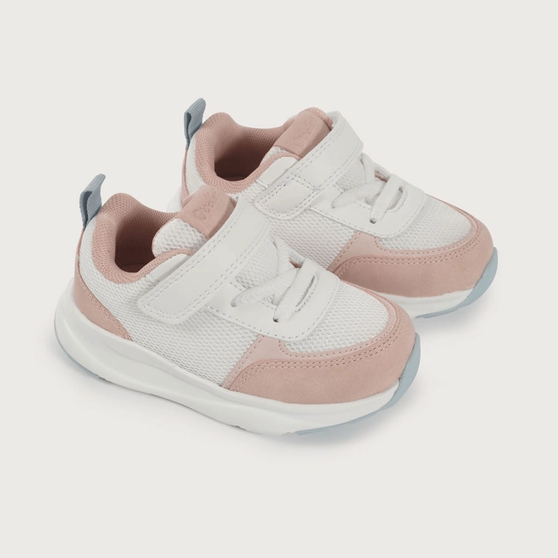 ZAPATILLA DEPORTIVA BLANCA CON VELCRO DE NIÑA OPALINE - 1