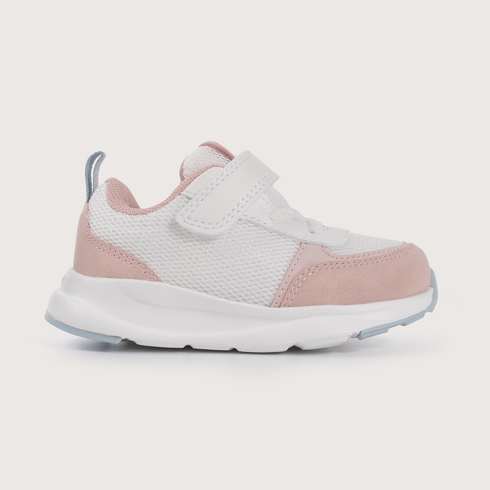 ZAPATILLA DEPORTIVA BLANCA CON VELCRO DE NIÑA OPALINE - 2
