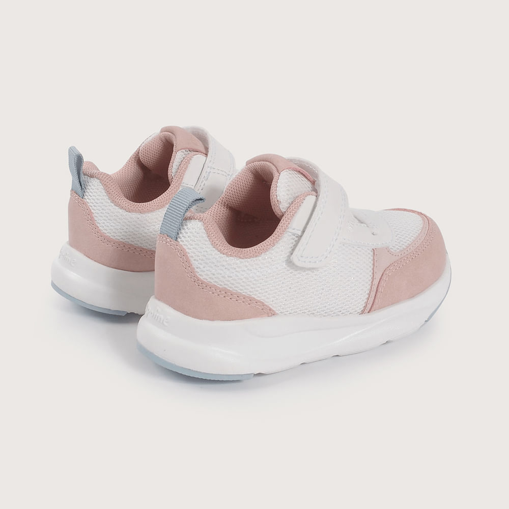ZAPATILLA DEPORTIVA BLANCA CON VELCRO DE NIÑA OPALINE - 5