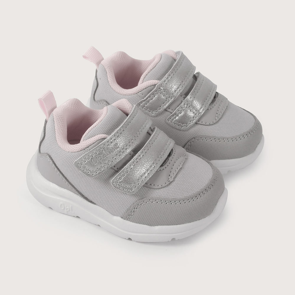 ZAPATILLA PRIMEROS PASOS DEPORTIVA GRIS DE NIÑA OPALINE - 1