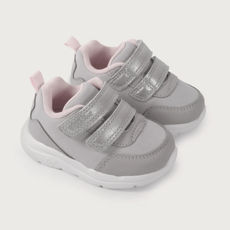 ZAPATILLA PRIMEROS PASOS DEPORTIVA GRIS DE NIÑA OPALINE - 1