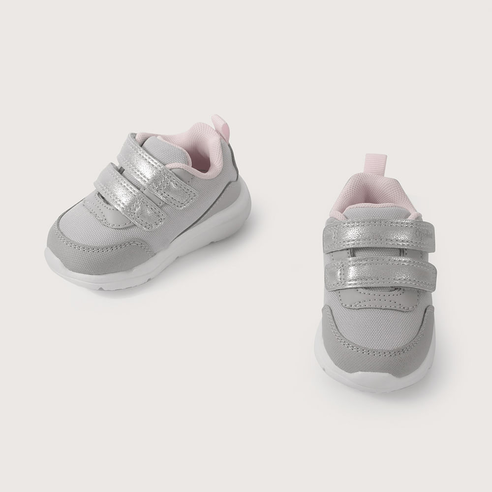 ZAPATILLA PRIMEROS PASOS DEPORTIVA GRIS DE NIÑA OPALINE - 4