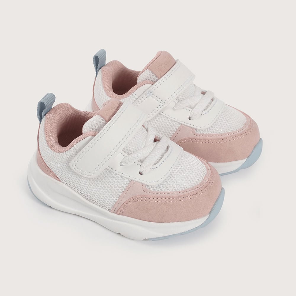 ZAPATILLA PRIMEROS PASOS DEPORTIVA BLANCA CON VELCRO DE NIÑA OPALINE - 1