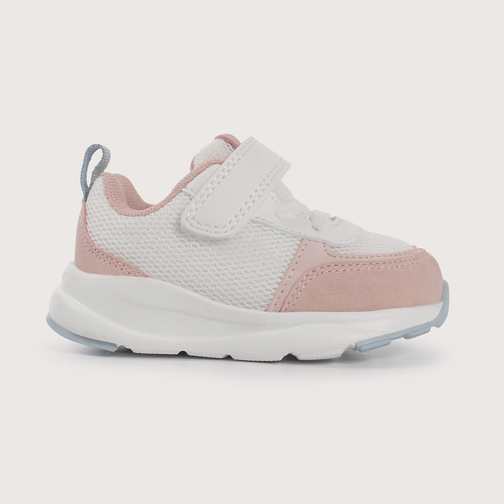 ZAPATILLA PRIMEROS PASOS DEPORTIVA BLANCA CON VELCRO DE NIÑA OPALINE - 2