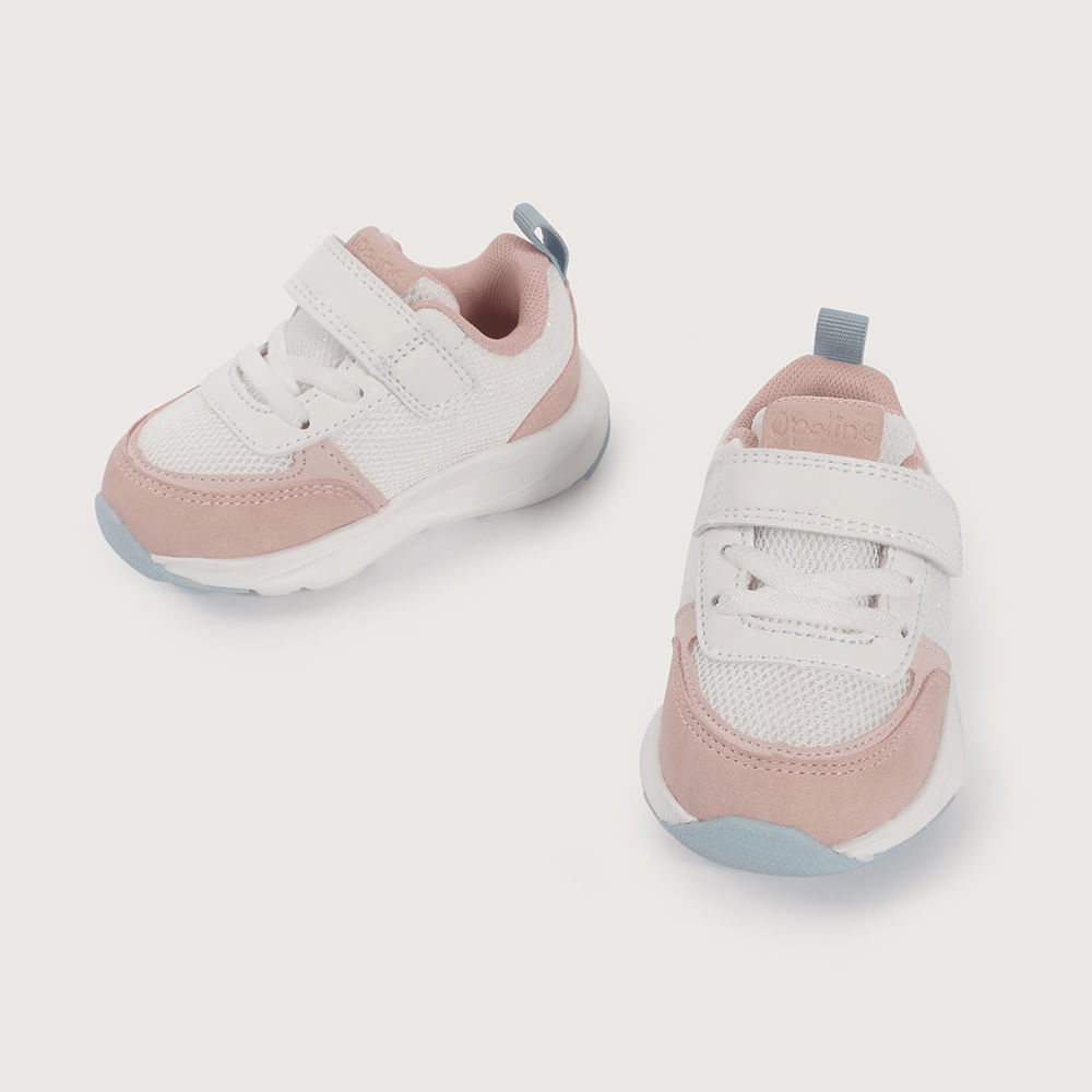 ZAPATILLA PRIMEROS PASOS DEPORTIVA BLANCA CON VELCRO DE NIÑA OPALINE - 4