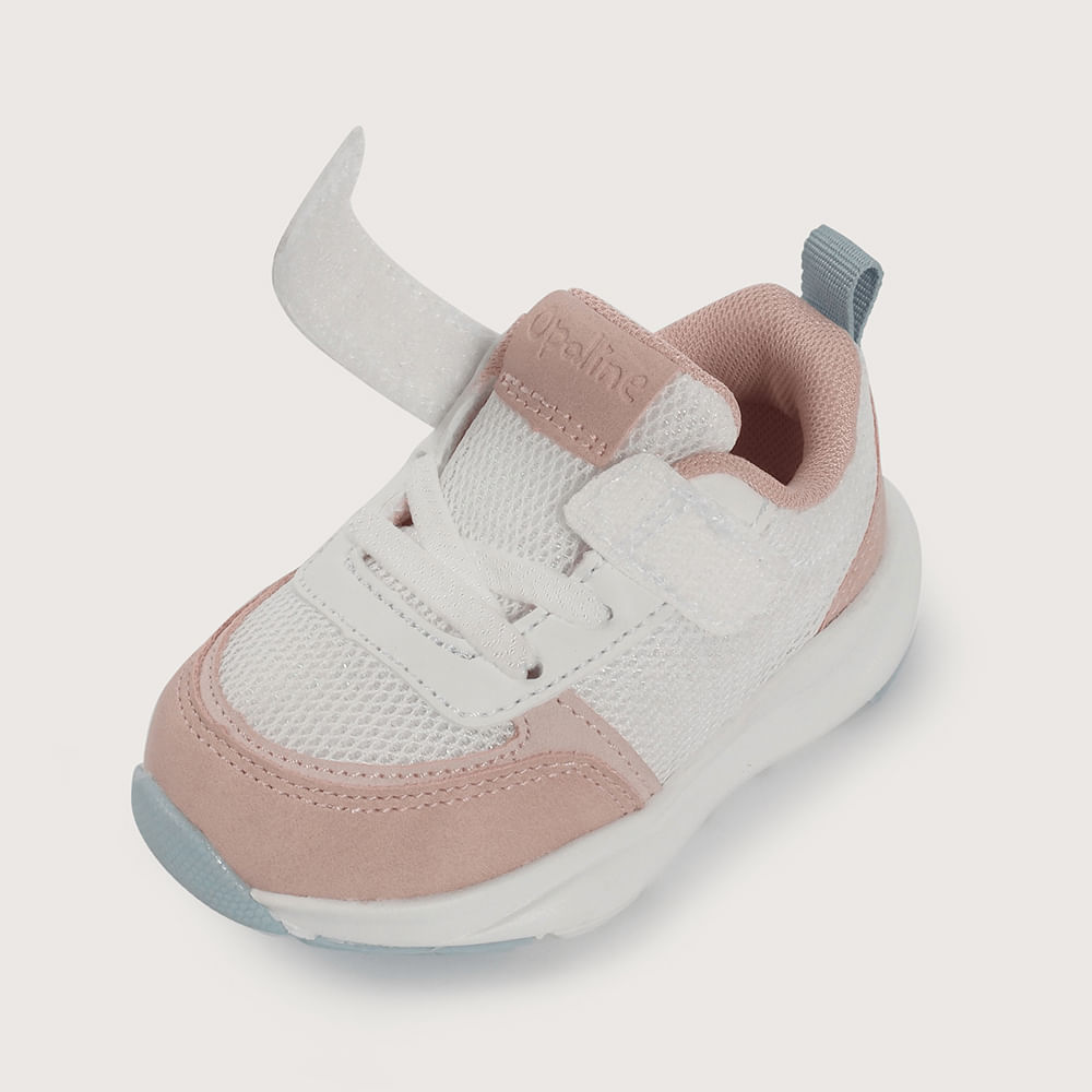 ZAPATILLA PRIMEROS PASOS DEPORTIVA BLANCA CON VELCRO DE NIÑA OPALINE - 6