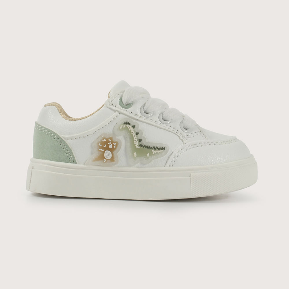 ZAPATILLA DINOSAURIO BLANCA DE NIÑO OPALINE - 2
