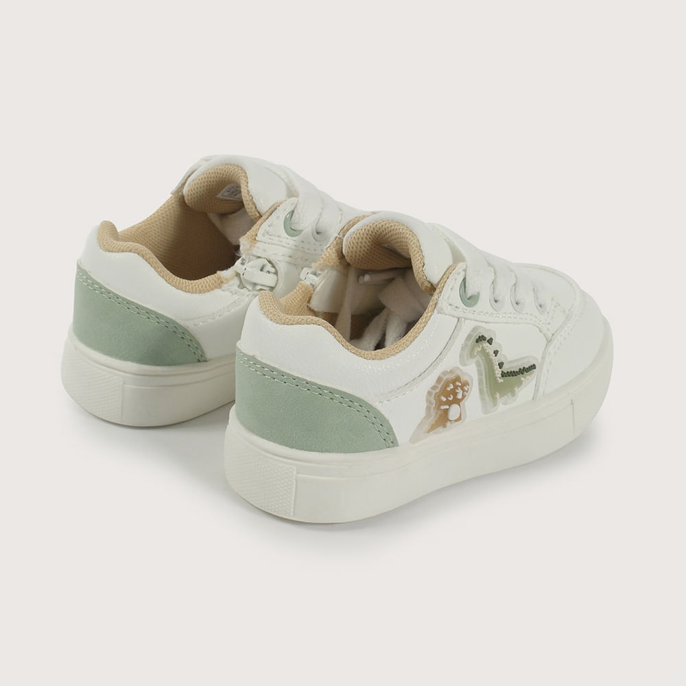 ZAPATILLA DINOSAURIO BLANCA DE NIÑO OPALINE - 5
