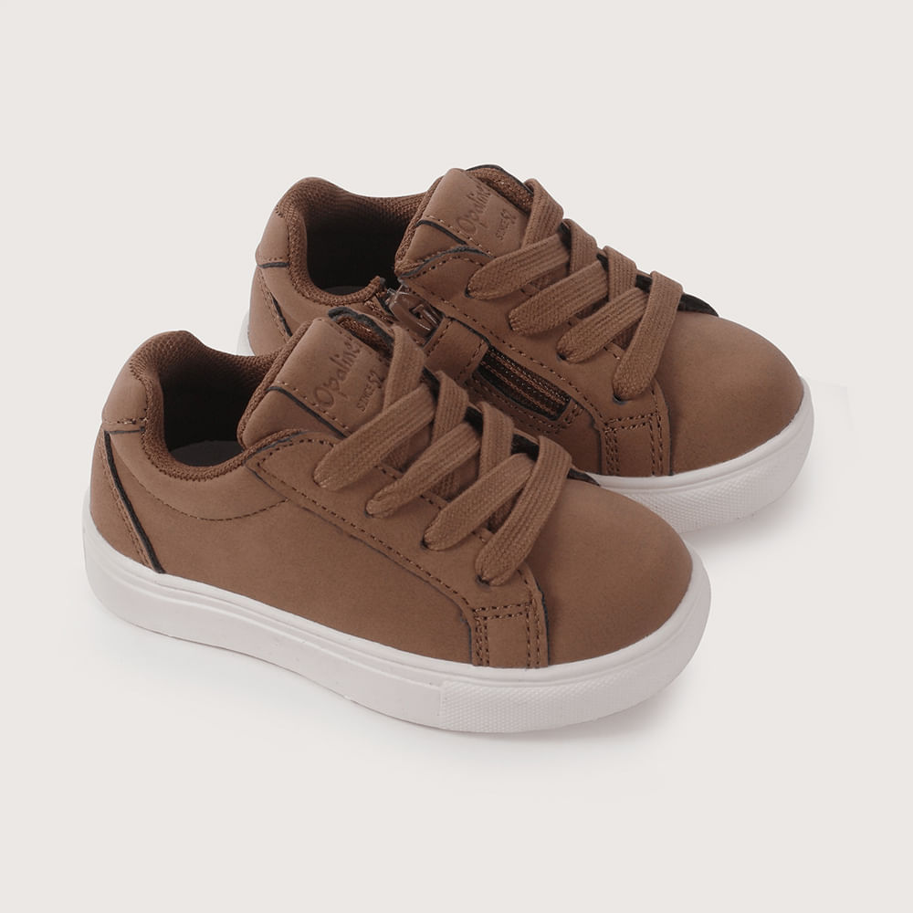 ZAPATO CAFE DE NIÑO OPALINE - 1