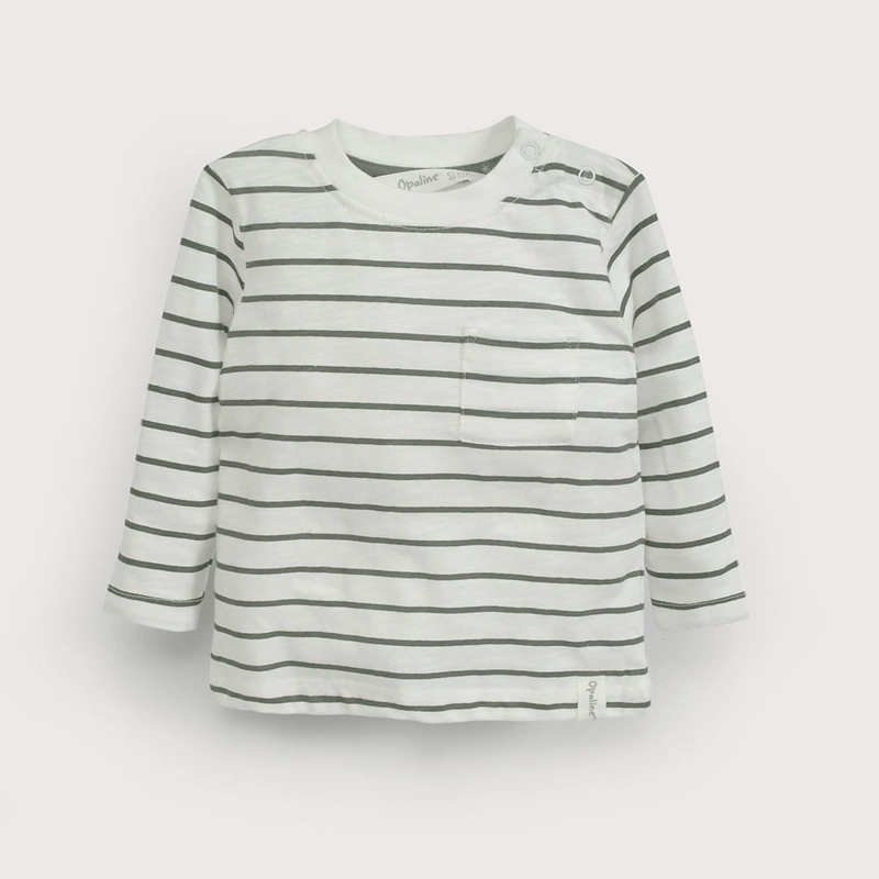 POLERA BLANCA CON RAYAS DE NIÑO OPALINE - 2