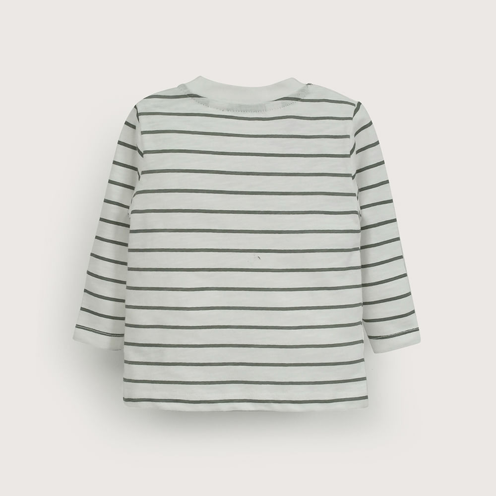 POLERA BLANCA CON RAYAS DE NIÑO OPALINE - 5