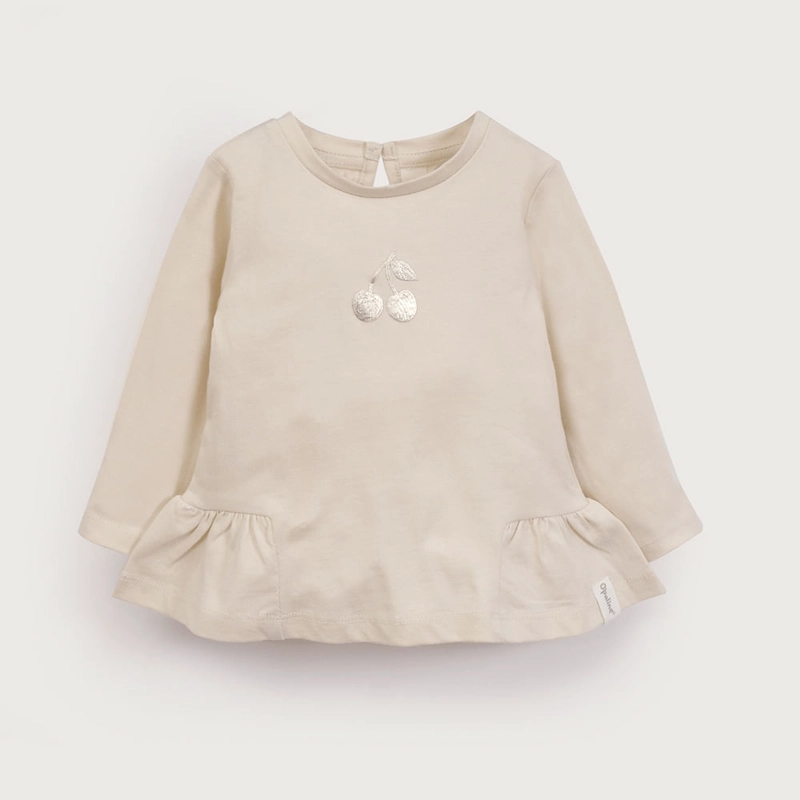 POLERA MANGA LARGA CREMA DE NIÑA OPALINE - 2