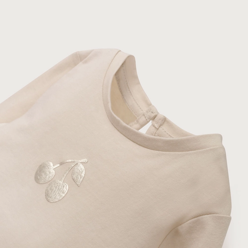 POLERA MANGA LARGA CREMA DE NIÑA OPALINE - 4
