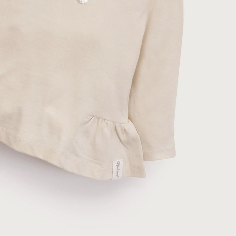 POLERA MANGA LARGA CREMA DE NIÑA OPALINE - 5