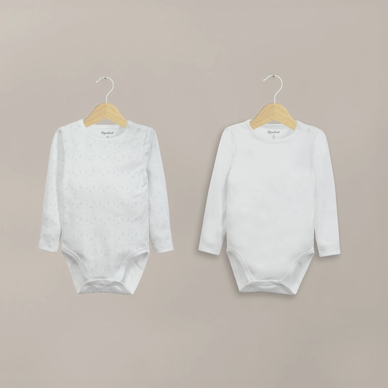 PACK DE 2 BODYS ALGODON NIÑO OPALINE - 1