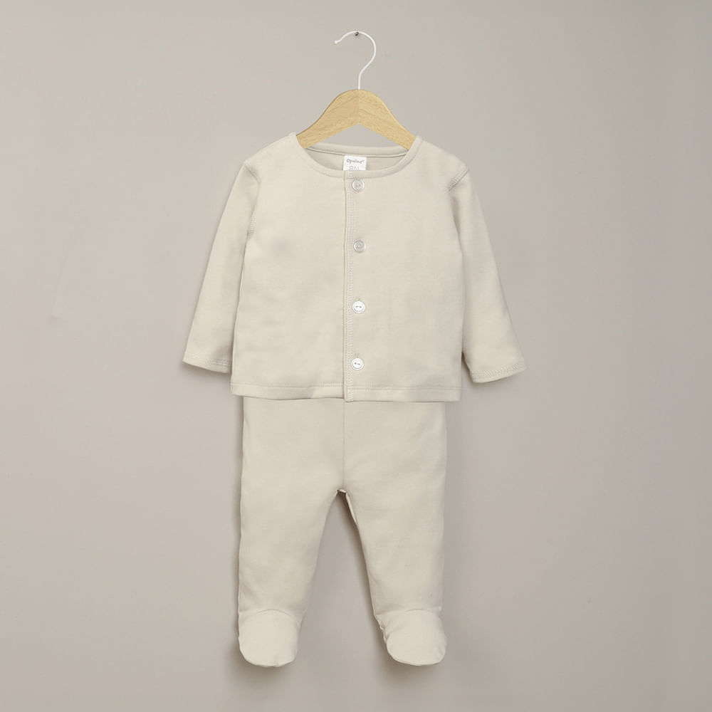 CONJUNTO CLINICA BEIGE DE BEBE  UNISEX OPALINE - 1